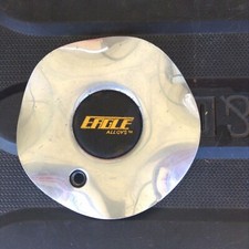 EAGLE ALLOYS WHEEL CENTER CAP --BOLT ON DESIGN --6 INCH DIA - WAVE DESIGN/ GOLD