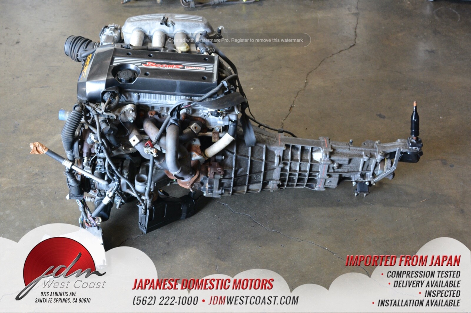 Used Jdm Toyota 3sge Beams Engine Altezza Rs200 2.0l Ecu Is300 Vvti 6