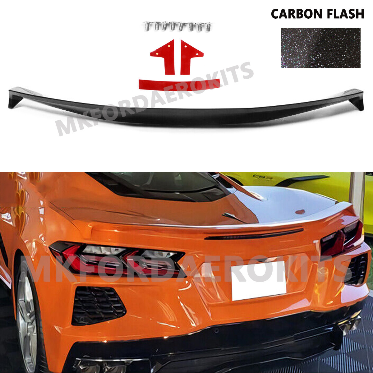New Carbon Flash Z51 Low Profile Style Rear Spoiler For 20202024