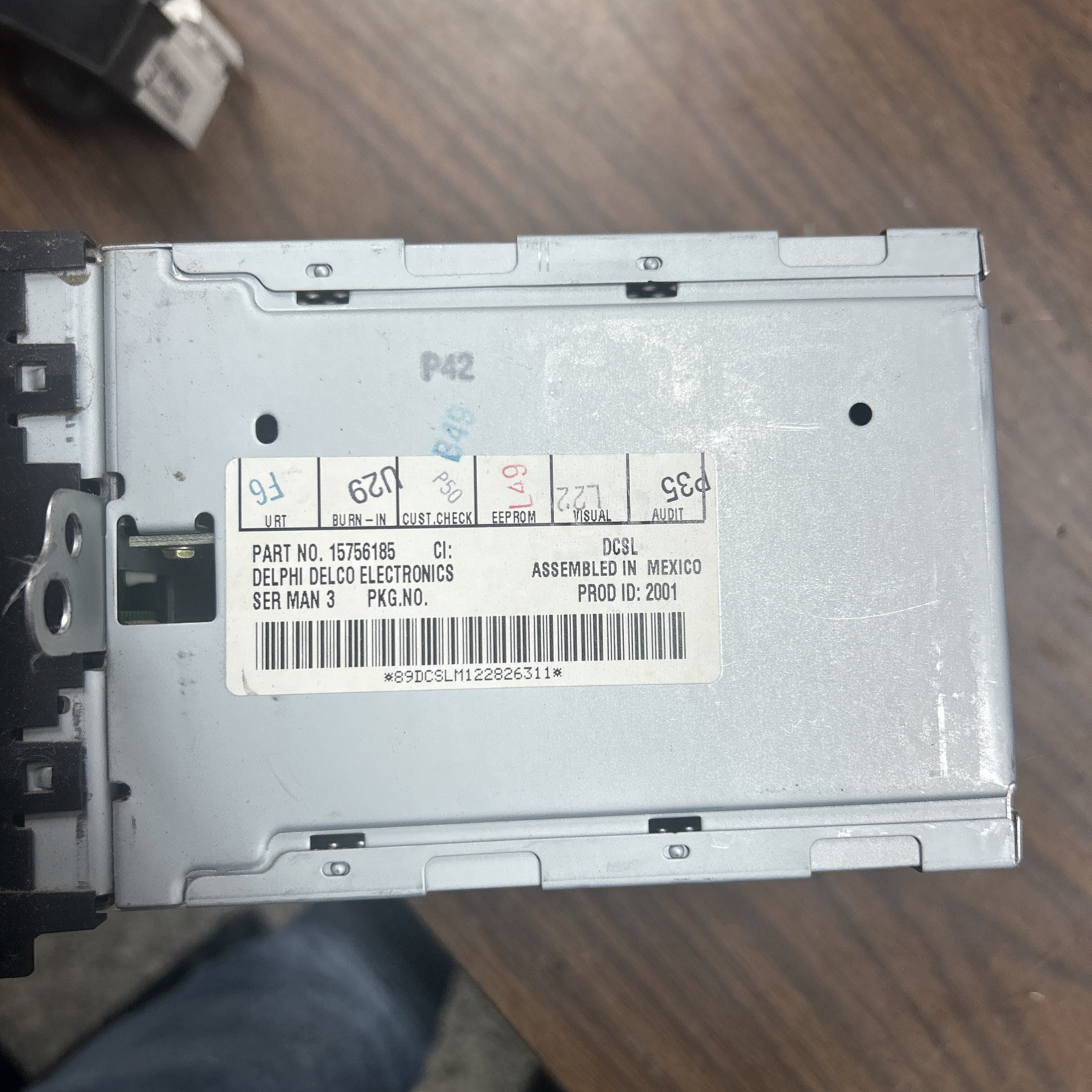 Used Gm Oem-stereo Audio Radio Dash Head Unit Gm Part 15131157 Delphi ...
