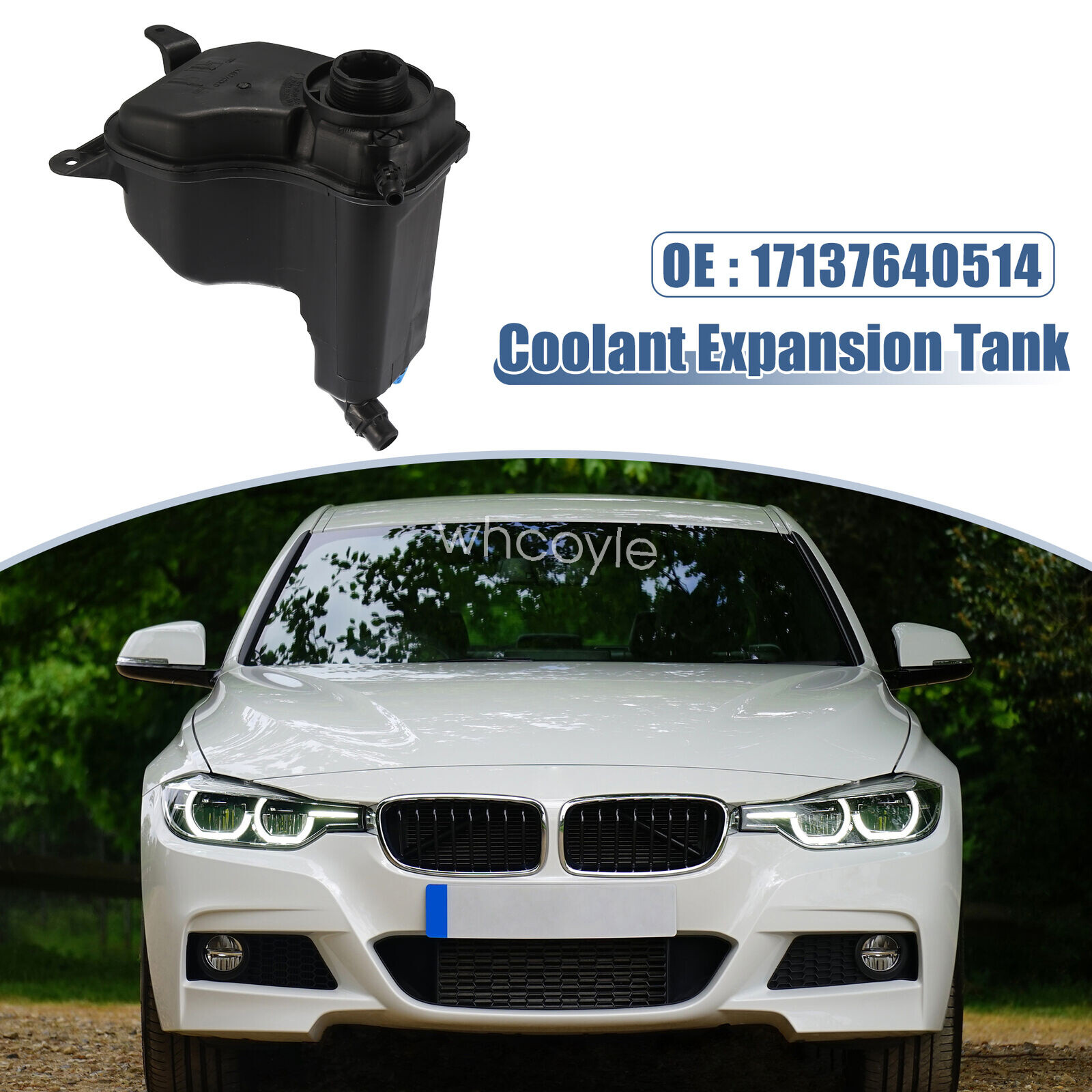 New Radiator Coolant Reservoir Tank W/ Cap & Sensor For Bmw 325i 328i