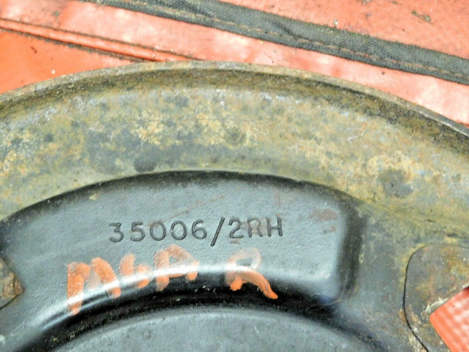 Used Mga Rear Brake Backing Plate & Abutment, Right Side, 35006/2rh