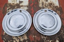 2015 2 Vintage 1960s Stainless Full Wheel Covers Plain No Logo Custom Citroen DS