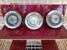 1965 2010 AMC Rambler Dog Dish Hubcaps Set Of (3) Wheel Covers Vintage Antique