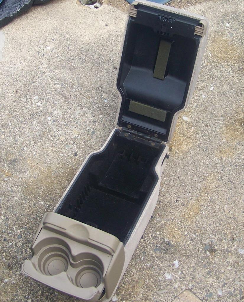 Used 0005 Buick Lesabre Center Console Tan Cloth Fold Lid Cover Arm