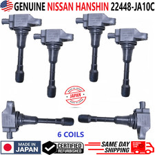 GENUINE NISSAN x6 Ignition Coils For 2007-2017 Nissan & Infiniti V6, 22448-JA10C