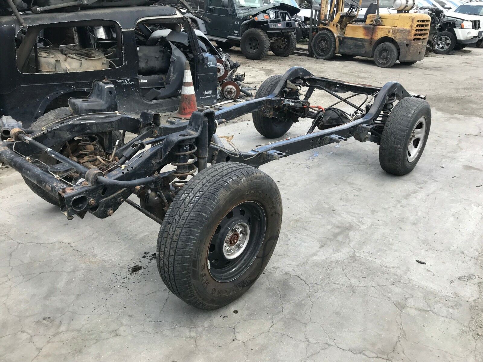 Used 2002 Jeep Wrangler Tj Rolling Chassis 6 Cylinder 4.0l Frame ...