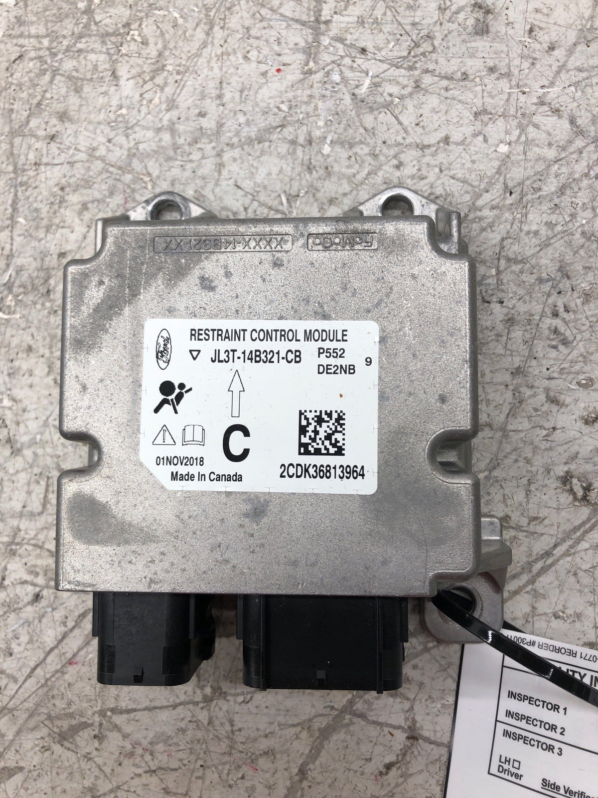 Used 20182020 Ford F150 Air Srs Bag Control Module *needs Reset