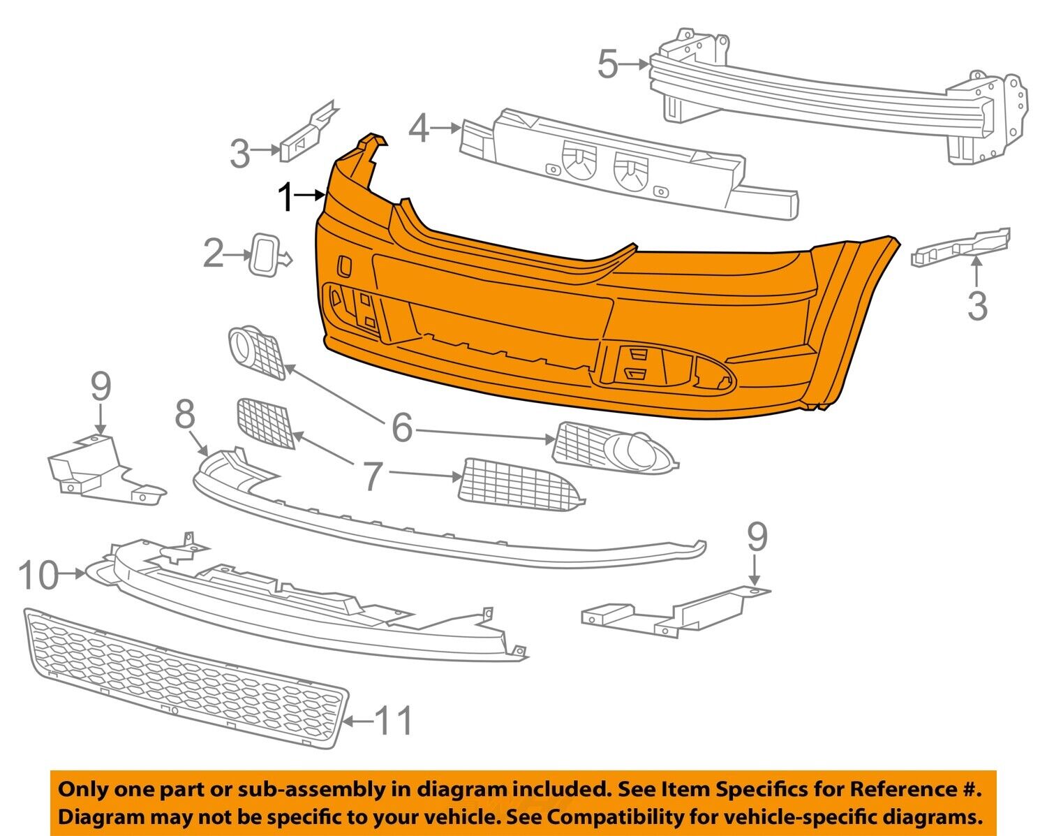 New Dodge Chrysler Oem 11-18 Journey-bumper Cover 1sw02tzzac for Sale ...