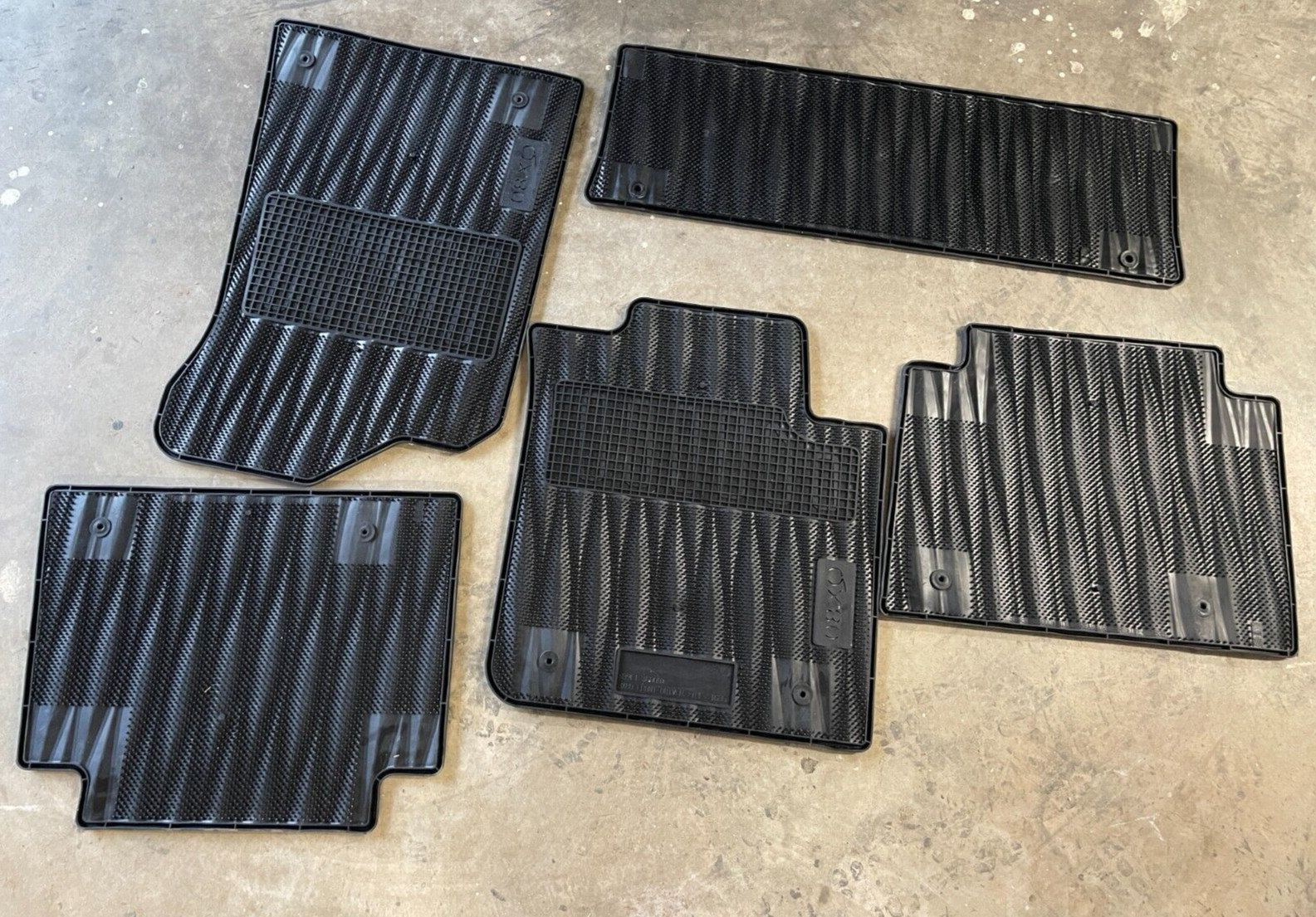 Used Infiniti Qx80 Rubber Floor Mats All Weather Black Oem Factory 2015