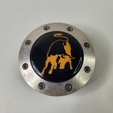 2007 Lamborghini Gallardo Bull Original Single Black/Silver Metal Center Cap OEM
