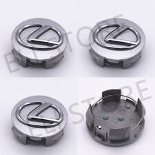 4Pcs 2.25" Silver With Chrome Logo Wheel Center Caps Emblem Fit For Honda 58mm